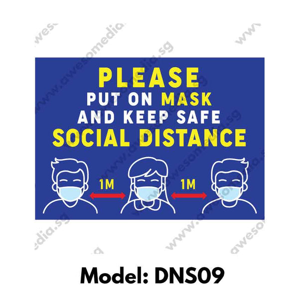 DNS09 - Social Distancing Sticker [SG Ready Stock] - Awesomedia Pte Ltd