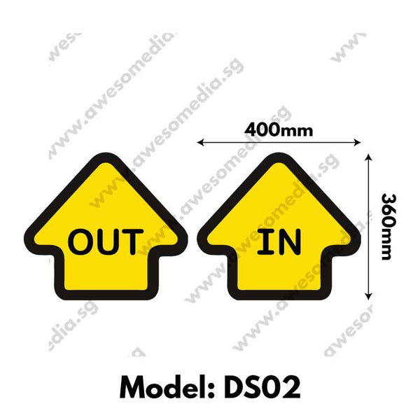 DS02 - Directional Sign Floor Sticker [SG Ready Stock] - Awesomedia Pte Ltd