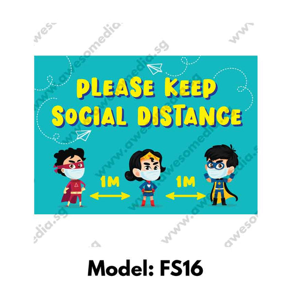 FS16 - Social Distancing Floor Sticker [SG Ready Stock] - Awesomedia Pte Ltd