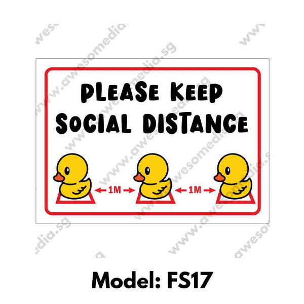 FS17 - Social Distancing Floor Sticker [SG Ready Stock] - Awesomedia Pte Ltd