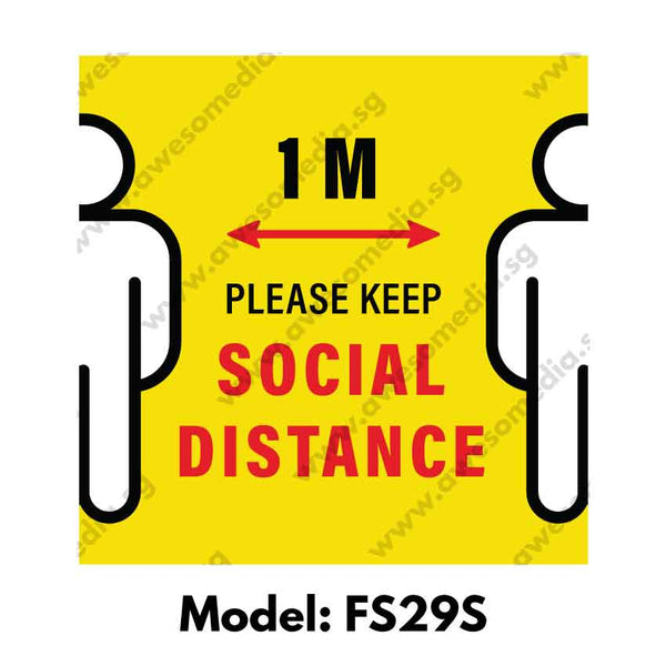 FS29S - Social Distancing Floor Sticker [SG Ready Stock] - Awesomedia Pte Ltd