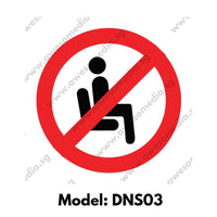 DNS03 - Social Distancing Do Not Sit Here Round [SG Ready Stock] - Awesomedia Pte Ltd