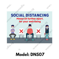 DNS07 - Social Distancing Sticker [SG Ready Stock] - Awesomedia Pte Ltd