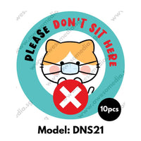 DNS21 - Preschool Do Not Sit Here Sticker - Awesomedia Pte Ltd