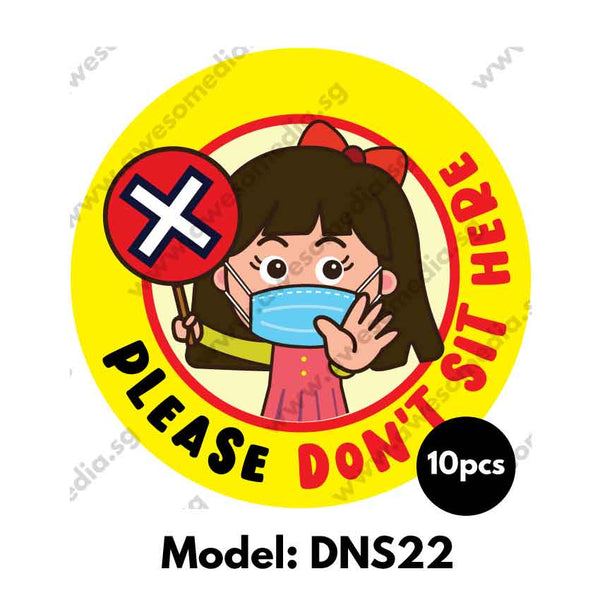 DNS22 - Preschool Do Not Sit Here Sticker - Awesomedia Pte Ltd