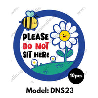 DNS23 - Preschool Do Not Sit Here Sticker - Awesomedia Pte Ltd