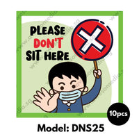 DNS25 - Preschool Do Not Sit Here Sticker - Awesomedia Pte Ltd