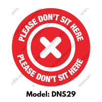 DNS29 - Social Distancing Do Not Sit Here Round [SG Ready Stock] - Awesomedia Pte Ltd