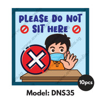 DNS35 - Preschool Do Not Sit Here Sticker - Awesomedia Pte Ltd