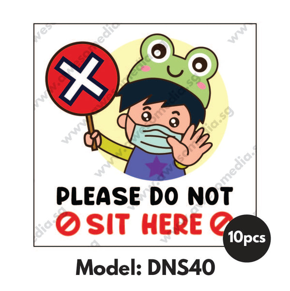 DNS40 - Preschool Do Not Sit Here Sticker - Awesomedia Pte Ltd
