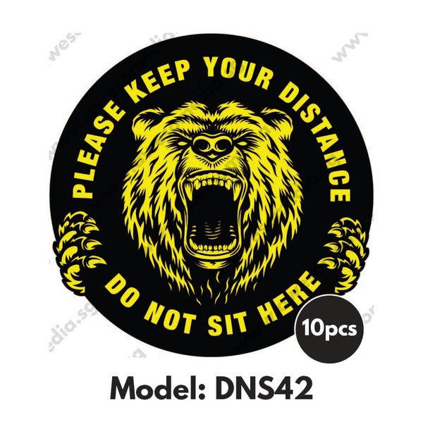 DNS42 - Gym Room Do Not Sit Here Sticker - Awesomedia Pte Ltd