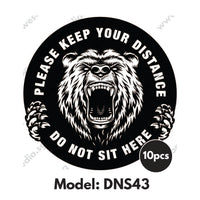 DNS43 - Gym Room Do Not Sit Here Sticker - Awesomedia Pte Ltd