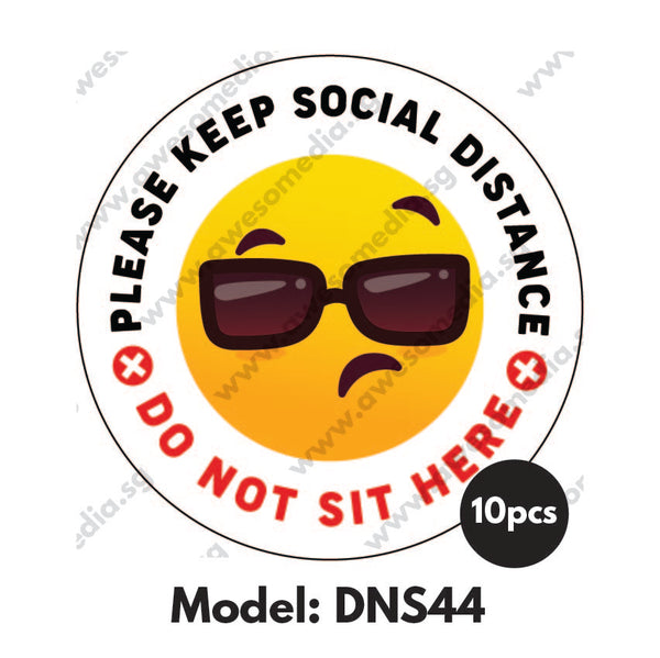 DNS44 - Do Not Sit Here Sticker - Awesomedia Pte Ltd