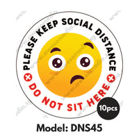 DNS45 - Do Not Sit Here Sticker - Awesomedia Pte Ltd