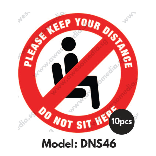 DNS46 - Do Not Sit Here Sticker - Awesomedia Pte Ltd