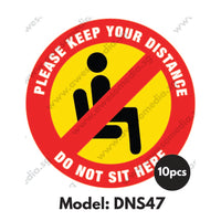 DNS47 - Do Not Sit Here Sticker - Awesomedia Pte Ltd