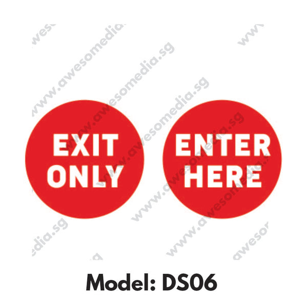 DS06 - Direction Sign Social Distancing Floor Sticker [SG Ready Stock] - Awesomedia Pte Ltd