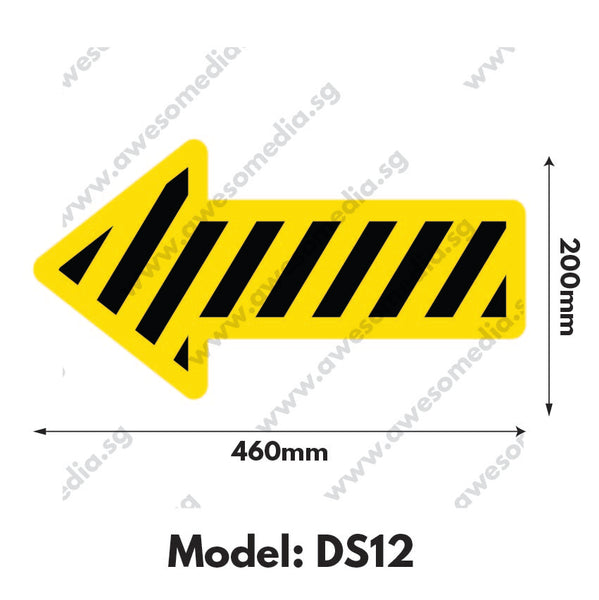 DS12 - Directional Sign Floor Sticker [SG Ready Stock] - Awesomedia Pte Ltd