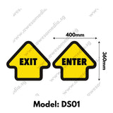 DS01 - Directional Sign Floor Sticker [SG Ready Stock] - Awesomedia Pte Ltd