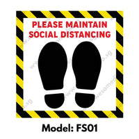 FS01 - Social Distancing Floor Sticker [SG Ready Stock] - Awesomedia Pte Ltd