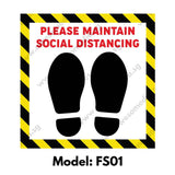 FS01 - Social Distancing Floor Sticker [SG Ready Stock] - Awesomedia Pte Ltd
