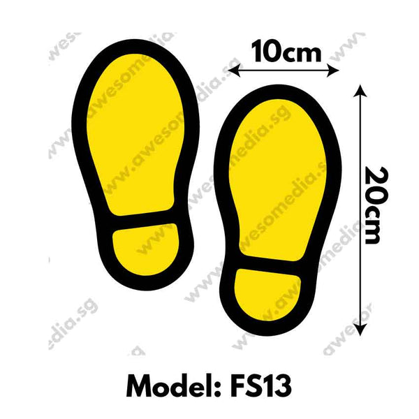 Foot Step Sticker FS13 - Foot Step Social Distancing Floor Sticker [SG Ready Stock ...