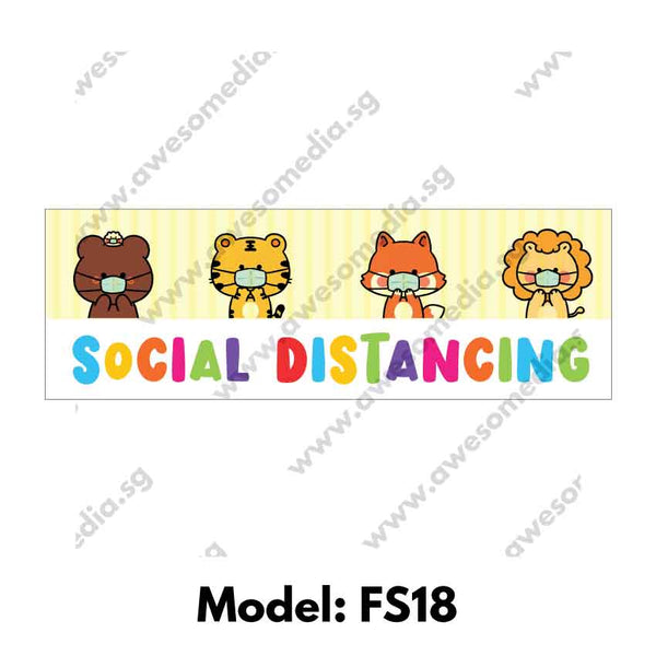 FS18 - Social Distancing Floor Sticker [SG Ready Stock] - Awesomedia Pte Ltd