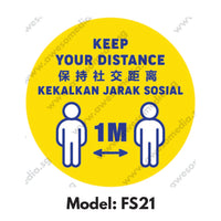 FS21 - Social Distancing Floor Sticker [SG Ready Stock] - Awesomedia Pte Ltd
