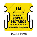 FS28 - Social Distancing Floor Sticker [SG Ready Stock] - Awesomedia Pte Ltd