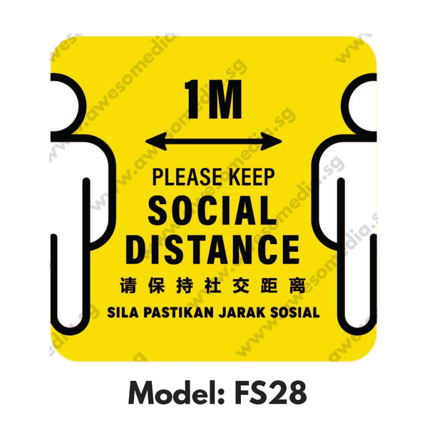 FS28 - Social Distancing Floor Sticker [SG Ready Stock] - Awesomedia Pte Ltd