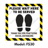 FS30 - Social Distancing Floor Sticker [SG Ready Stock] - Awesomedia Pte Ltd
