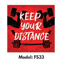 FS33 - Gym Room Social Distancing Floor Sticker [SG Ready Stock] - Awesomedia Pte Ltd