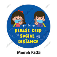 FS35 - Social Distancing Floor Sticker [SG Ready Stock] - Awesomedia Pte Ltd