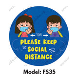 FS35 - Social Distancing Floor Sticker [SG Ready Stock] - Awesomedia Pte Ltd