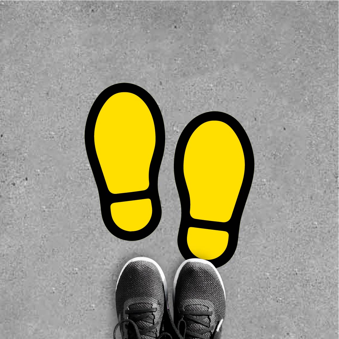Foot Step Sticker FS13 - Foot Step Social Distancing Floor Sticker [SG Ready Stock ...