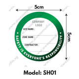 ZL01 - Zone Label for Construction Helmet - Awesomedia Pte Ltd