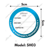 ZL01 - Zone Label for Construction Helmet - Awesomedia Pte Ltd